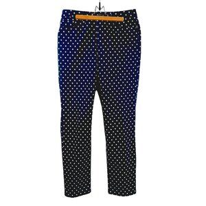 Style & Co, Navy & White Polka Dot Jeans/Pants, Size 8, High Rise, Straight Leg